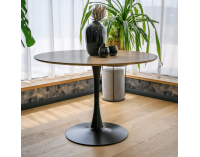 Okrúhly jedálenský stôl Reventon New 110 - dub / čierna