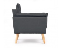 Kreslo Rezzo - tmavosivá / prírodná