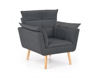 Kreslo Rezzo - tmavosivá / prírodná