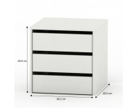 Kontajner do šatníkovej skrine Ria VVS-007-00 - biela