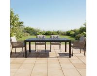 Záhradný rozkladací stôl Riko 160/240 - čierna