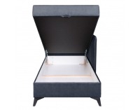 Jednolôžková posteľ (váľanda) s úložným priestorom Rinun - modrá