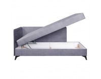 Jednolôžková posteľ (váľanda) s úložným priestorom Rinun - sivofialová