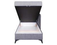 Jednolôžková posteľ (váľanda) s úložným priestorom Rinun - sivofialová