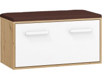 Botník (skrinka na topánky) Rio RIO-25 - dub artisan / biela / hnedá