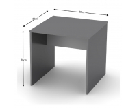 Písací stôl Rioma New Typ 17 - grafit / biela