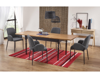 Rozkladací jedálenský stôl Rococo - tmavý dub / čierna