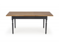 Rozkladací jedálenský stôl Rococo - tmavý dub / čierna