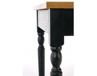 Rozkladací jedálenský stôl Rococo - tmavý dub / čierna