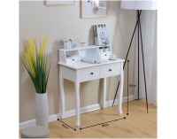 Barokový toaletný stolík Rodes - biela