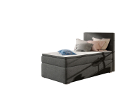 Čalúnená jednolôžková posteľ s úložným priestorom Rodrigo 90 L - čierna (Soft 11)