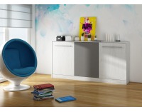 Výklopná posteľ s roštom Roger 90 - craft biely / grafit