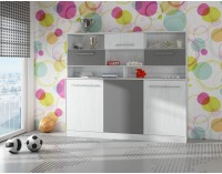 Výklopná posteľ s roštom a nadstavbou Roger 90 - craft biely / grafit