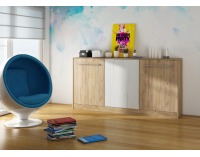 Výklopná posteľ s roštom Roger 90 - craft zlatý / craft biely