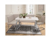 Rohová lavica do kuchyne Emori Set P - sivohnedá