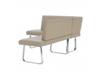 Rohová lavica do kuchyne Emori Set P - sivohnedá