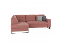 Rohová sedačka s rozkladom a úložným priestorom Byron L - lososová / sivá / svetlosivá / čierna