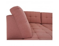 Rohová sedačka s rozkladom a úložným priestorom Byron L - lososová / sivá / svetlosivá / čierna