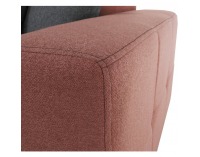 Rohová sedačka s rozkladom a úložným priestorom Byron L - lososová / sivá / svetlosivá / čierna