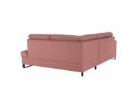 Rohová sedačka s rozkladom a úložným priestorom Byron P - lososová / sivá / svetlosivá / čierna