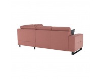 Rohová sedačka s rozkladom a úložným priestorom Byron P - lososová / sivá / svetlosivá / čierna