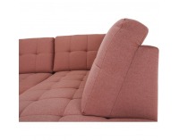 Rohová sedačka s rozkladom a úložným priestorom Byron P - lososová / sivá / svetlosivá / čierna