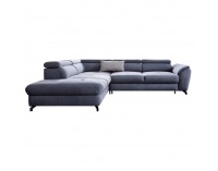 Rohová sedačka s rozkladom a úložným priestorom Coper L - sivá