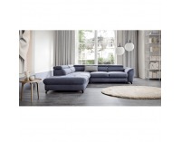 Rohová sedačka s rozkladom a úložným priestorom Coper L - sivá