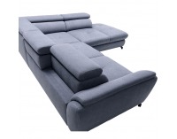 Rohová sedačka s rozkladom a úložným priestorom Coper P - sivá