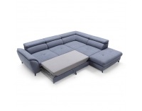 Rohová sedačka s rozkladom a úložným priestorom Coper P - sivá
