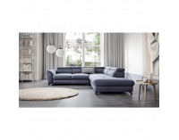 Rohová sedačka s rozkladom a úložným priestorom Coper P - sivá