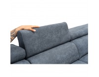 Rohová sedačka s rozkladom a úložným priestorom Coper P - sivá