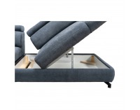 Rohová sedačka s rozkladom a úložným priestorom Coper P - sivá