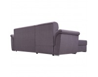 Rohová sedačka s rozkladom a úložným priestorom Fabo L - tmavosivá