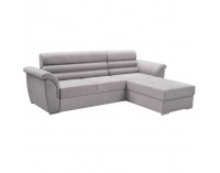 Rohová sedačka s rozkladom a úložným priestorom Fabo P - svetlosivá