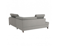 Rohová sedačka s rozkladom a úložným priestorom Konkord L - svetlohnedá / orech