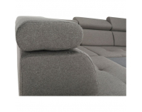 Rohová sedačka s rozkladom a úložným priestorom Konkord L - svetlohnedá / orech