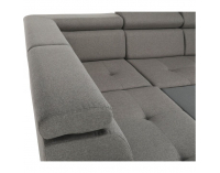 Rohová sedačka s rozkladom a úložným priestorom Konkord L - svetlohnedá / orech