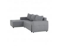 Rohová sedačka s rozkladom a úložným priestorom Nikos L - sivá