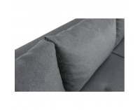 Rohová sedačka s rozkladom a úložným priestorom Nikos L - sivá