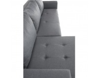 Rohová sedačka s rozkladom a úložným priestorom Nikos L - sivá