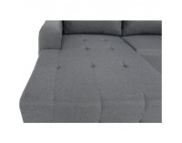 Rohová sedačka s rozkladom a úložným priestorom Nikos L - sivá