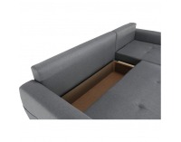 Rohová sedačka s rozkladom a úložným priestorom Nikos P - sivá