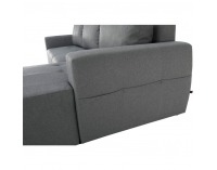 Rohová sedačka s rozkladom a úložným priestorom Nikos P - sivá