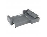 Rohová sedačka s rozkladom a úložným priestorom Nikos P - sivá