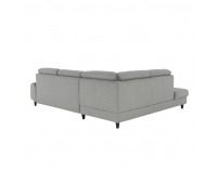 Rohová sedačka s rozkladom a úložným priestorom Praga L - sivá