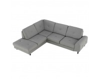Rohová sedačka s rozkladom a úložným priestorom Praga L - sivá
