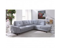 Rohová sedačka s rozkladom a úložným priestorom Praga P - sivá