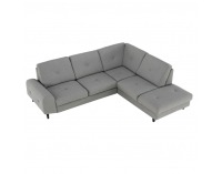 Rohová sedačka s rozkladom a úložným priestorom Praga P - sivá