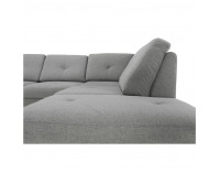 Rohová sedačka s rozkladom a úložným priestorom Praga P - sivá